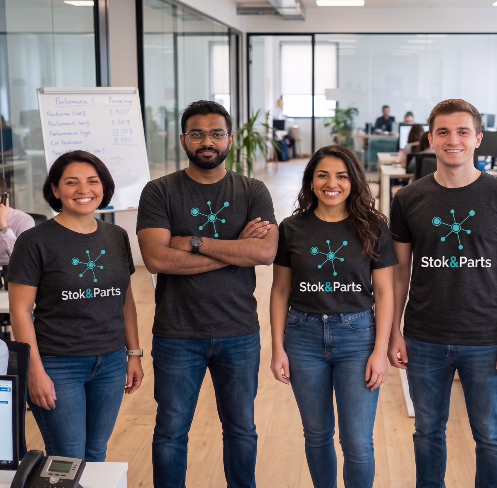 Equipe reunida em ambiente de trabalho